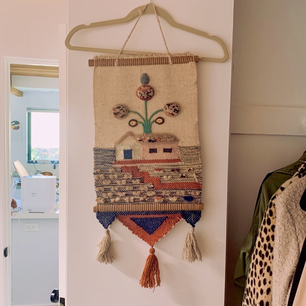 Woven wall hanging